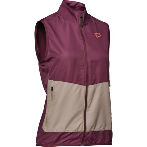 Fox Donna Gilet MTB Ranger Wind Dark Maroon Maciag Offroad