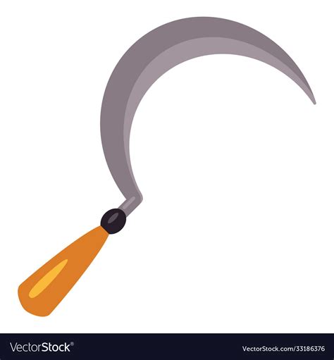 Garden Sickle Icon Cartoon Style Royalty Free Vector Image