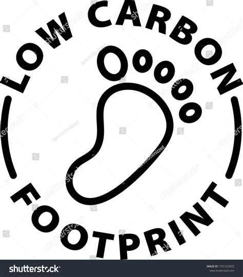 Low Carbon Footprint Rounded Icon Stock Vector Royalty Free