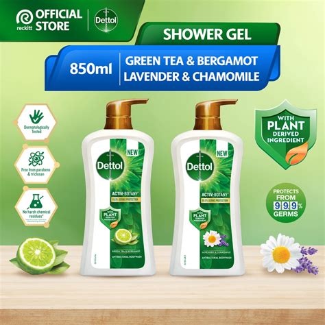 Dettol Antibacterial Activ Botany Shower Gel Body Wash 850ml Shopee