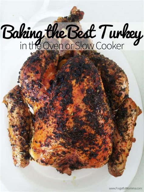 The Best Turkey Recipe In The Oven Or Slow Cooker Forgetful Momma