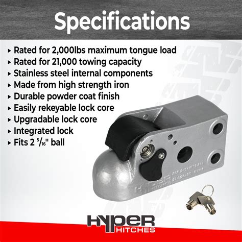 Coupler with Integrated Lock – Hyper Hitch
