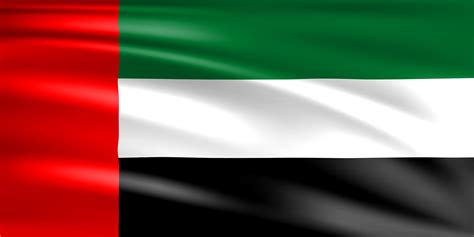 Arabische Flagge Schwarz Rot Grün Emirate Arabischen Vereinigten