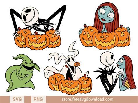 Nightmare Before Christmas Pumpkin Svg Bundle Fsd J Store Free