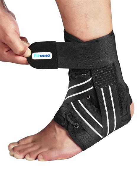 Fitomo Ankle Brace Quick Lace Up Brace For Women Men With Removable Side Splints Size M