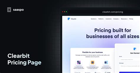 Saaspo Clearbit Pricing Page