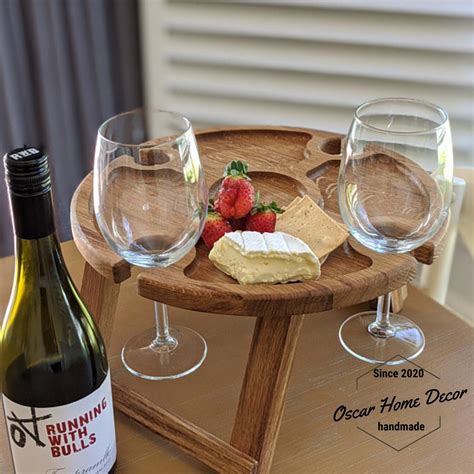 Wine Caddy Table Folding Picnic Table Wine Lover Gift - Etsy