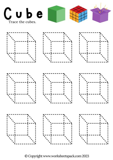 Free 3d Shapes Worksheets Solids Tracing Activities Worksheetspack