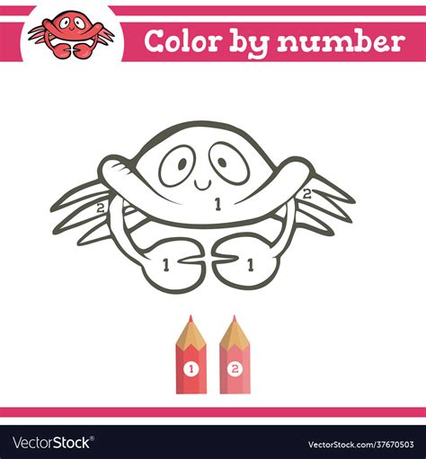 Color numbers coloring page for preschool Vector Image