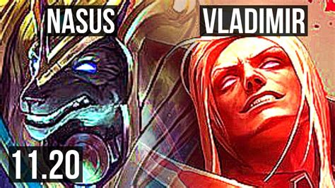 Nasus Vs Vladimir Mid 1207 6 Solo Kills Legendary 800 Games