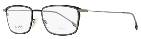 Hugo Boss Titanium Eyeglasses B1197 Rzz Blackruthenium 56mm