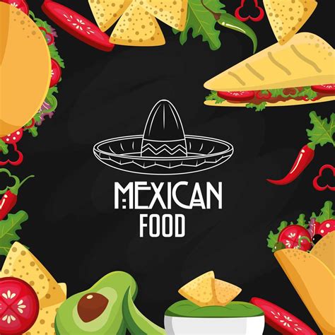 diseño de comida mexicana 1311759 Vector en Vecteezy