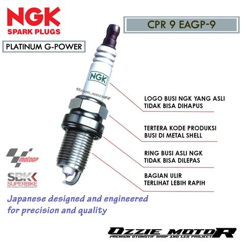 Jual BUSI MOTOR NGK PLATINUM G POWER CPR9EAGP 9 ORIGINAL VERZA CBR CB