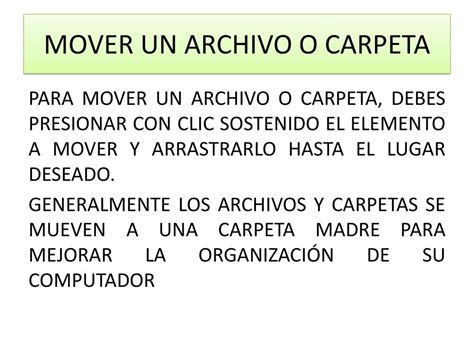 Mover Copiar O Cortar Y Pegar Archivo O Carpetas Ppt Descargar