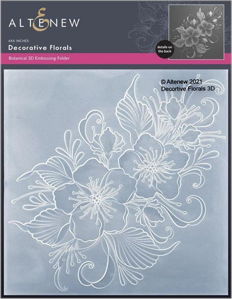 Amazon Altenew Decorative Florals D Embossing Folder Easy To Use