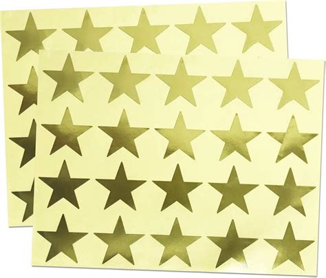 Pezzi Adesivi Stelle Oro Etichette Adesive Mm Amazon It