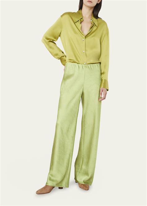 Vince Monogram Satin Bias Pants Bergdorf Goodman