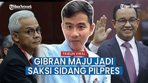 Gibran Siap Maju Jadi Saksi Sidang Sengketa Pilpres Kubu