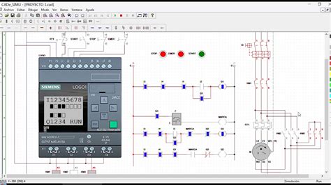 ARRANQUE DE UN MOTOR TRIFÁSICO PROGRAMACIÓN LADDER EN CADE SIMU YouTube