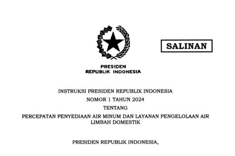 Sekretariat Kabinet Republik Indonesia Presiden Terbitkan Instruksi