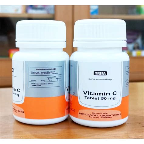 Jual Vitamin C Mg Rasa Jeruk Pot Tablet Shopee Indonesia