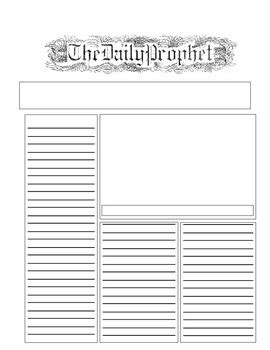 The Daily Prophet Template by Candace Ng | Teachers Pay Teachers