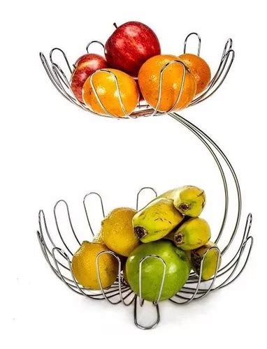 Fruteira De Mesa Dupla Inox Para Cozinha Erca Mercadolivre