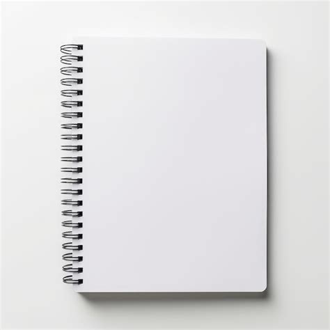 Um Caderno Branco Sobre Um Fundo Branco Foto Premium