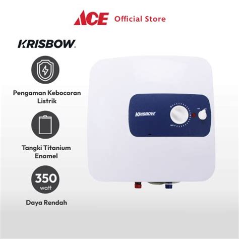 Jual Ace Krisbow 15 Ltr Water Heater Listrik 350 Watt Putih Biru