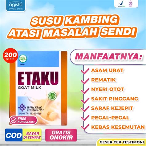 Jual Susu Tulang Keropos Sendi Dewasa ETAKU Tingkatkan Kepadatan