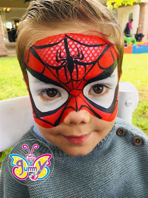 Spiderman Face Paint Caras Pintadas Maquillaje Infantil Dibujo De