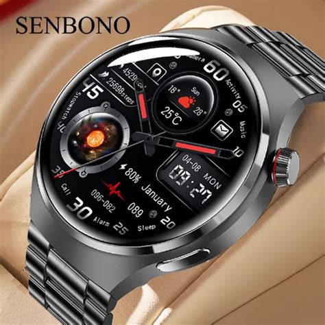 SENBONO Reloj Inteligente GT4 Pro Para Hombre Accesorio De Pulsera