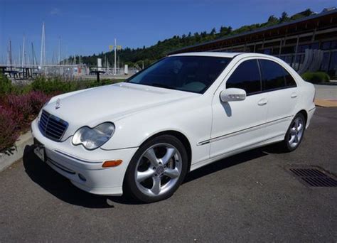 Purchase Used 2004 Mercedes Benz C230 Kompressor Sport Sedan At Loaded Arctic White Gray In