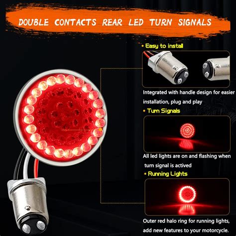 Motoparacc Luces Led Traseras Direccionales Luz Trasera De Freno