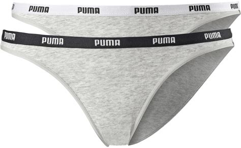 Puma Iconic Bikini Slip 2 Pack 573008 Grey Ab 17 54