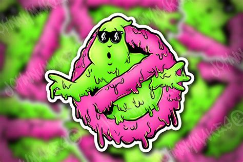 Ghostbusters Retro Slime Logo Sticker Or Magnet Etsy