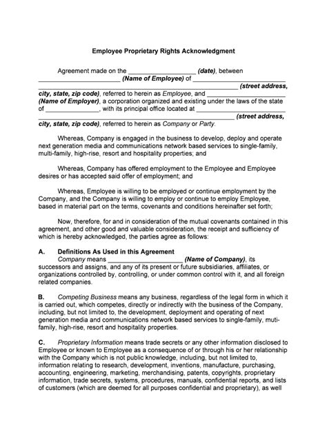 Employee Intellectual Property Assignment Agreement Long Form Fill Out And Sign Printable Pdf