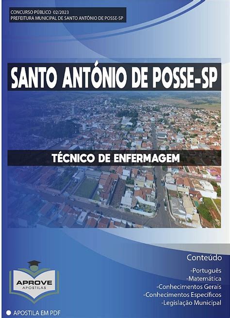 APOSTILA SANTO ANTÔNIO DE POSSE TÉCNICO DE ENFERMAGEM Aprove Apostilas