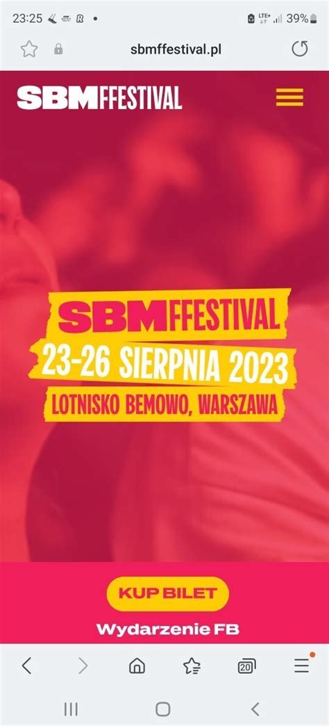 Bilet Na Sbm Ffestival Mata Sierpnia Warszawa Og Oszenie Na