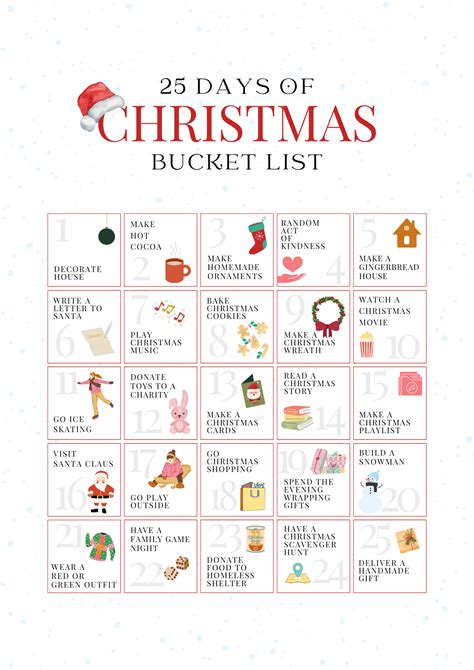 Christmas Bucket List Printable Ultimate Free Holiday Fun