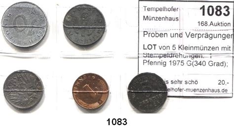 1083 Proben und Verprägungen Tempelhofer Münzenhaus