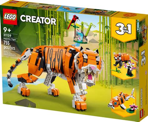 Lego Creator 3in1 Majestic Tiger 31129 Building Kit 755 Pieces Toys