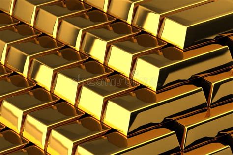 Stacks Of Gold Bars Stock Illustration Illustration Of Financial