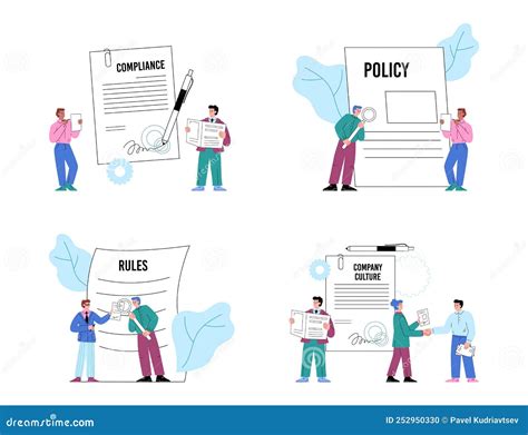 Company Corporate Culture And Policies Banner Template Flat Vector