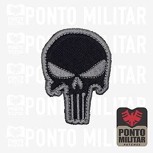 Caveira Glit Patch Bordado Velcro Patches Militares Emborrachado