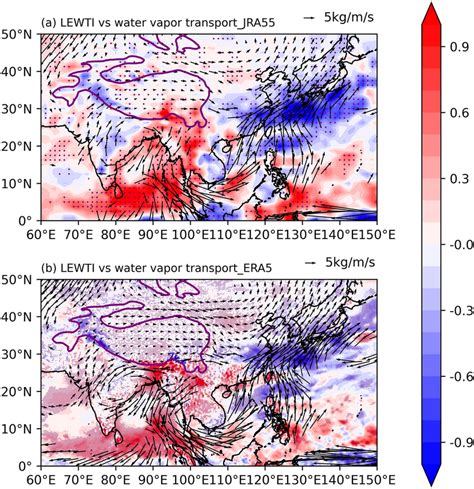 A The March Mean Vertically Integrated Moisture Transport Vector