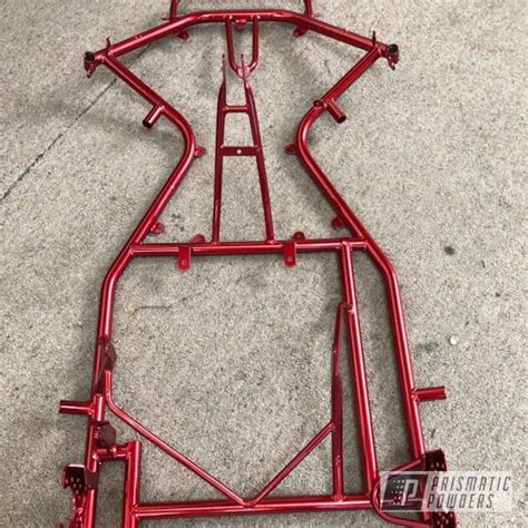 Go Kart Frame finished in Racing Red and Super Chrome | Prismatic Powders