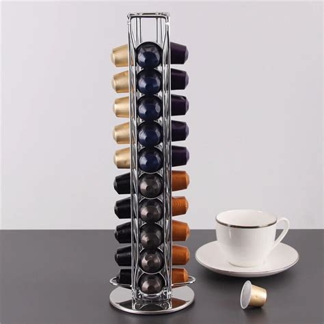 40 Cups Nespresso Coffee Pods Holder Rotating Rack Coffee Capsule Stand Dolce Gusto Capsules