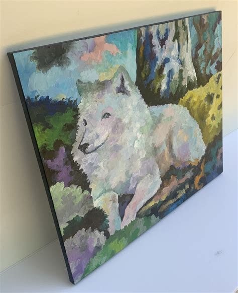 Wolf Painting Wolf Abstract Painting Wolf Oil Painting Wolf Wall ...