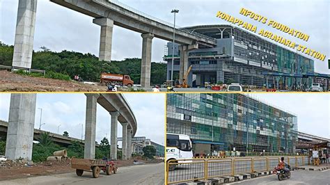 Infosys Foundation Konappana Agrahara Station Progress Namma Metro